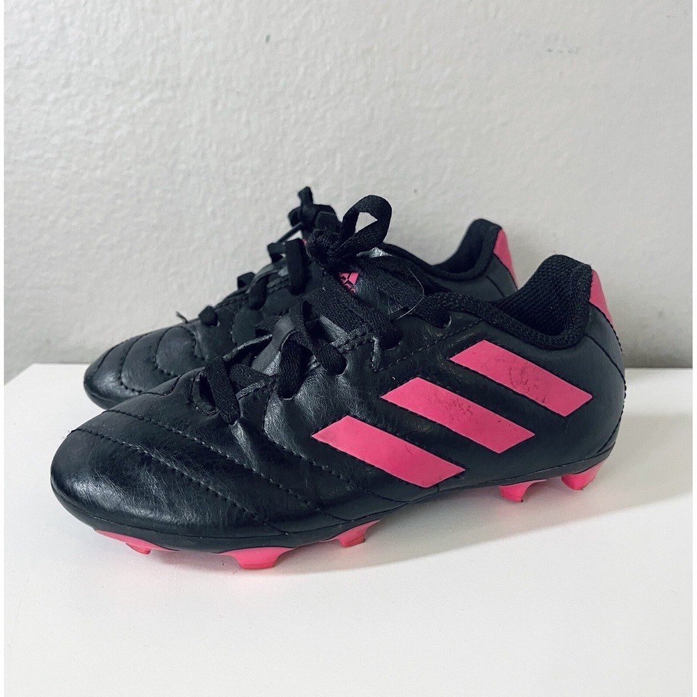 Adidas Predator Kids yourh Pink Black Lace Up PBB 698007 Soccer Cleats Sz‎ 12